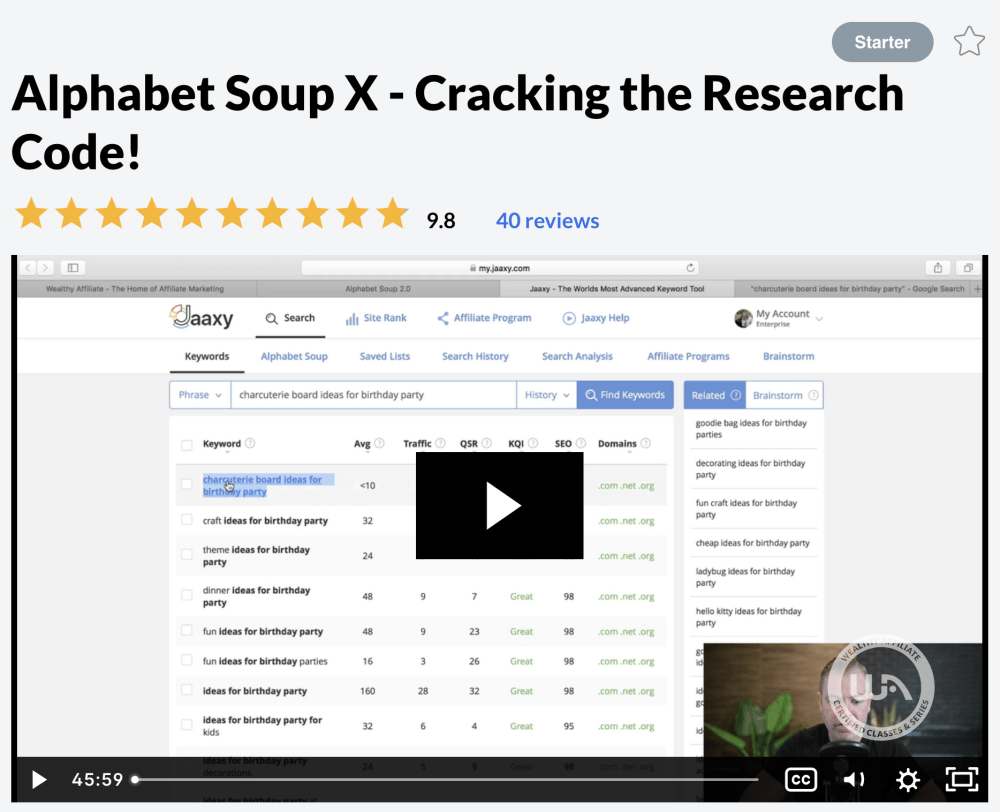 how to search for keywords with the alphabet soup